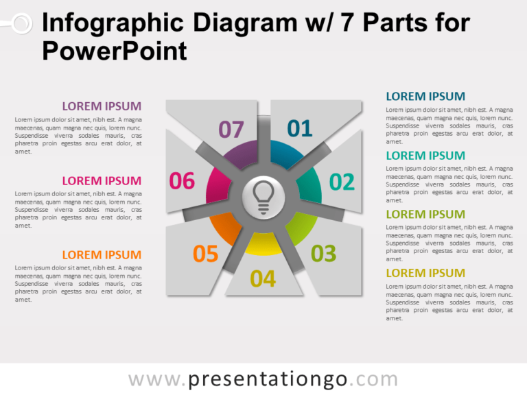 Free Infographic Diagram with 7 Parts for PowerPoint - Slide 1