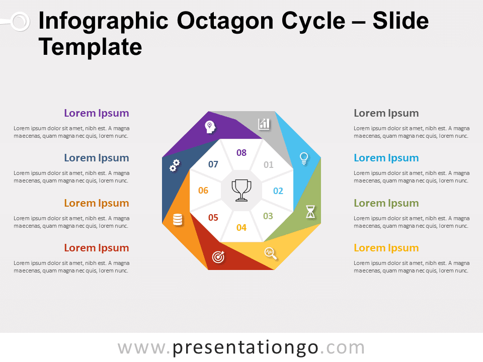 Free Infographic Octagon Cycle for PowerPoint