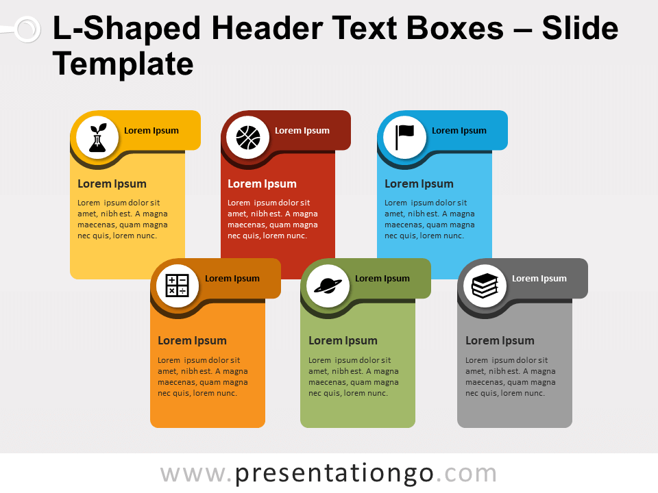 Free L-Shaped Header Text Boxes for PowerPoint