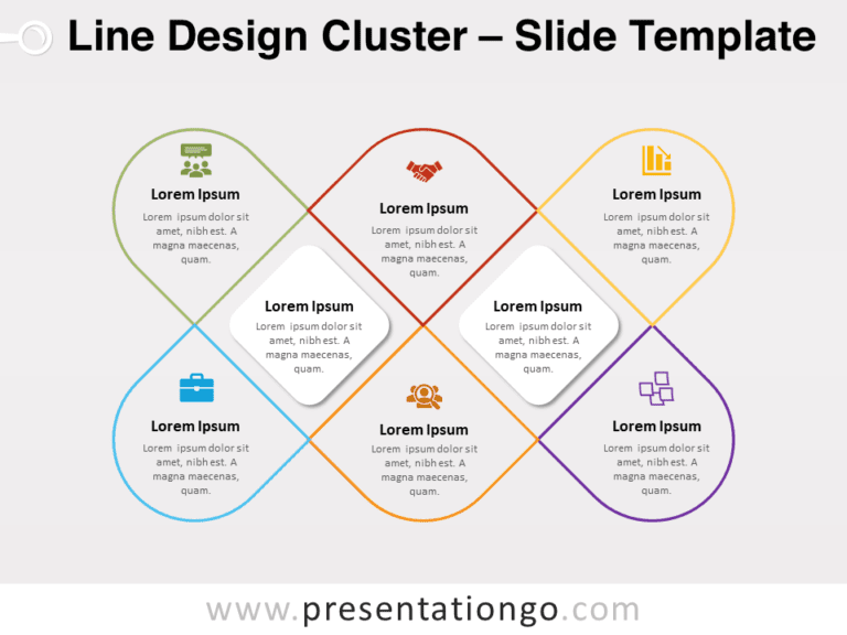 Free Line Design Cluster for PowerPoint