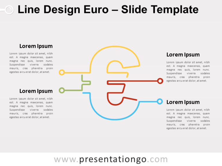 Free Line Design Euro for PowerPoint
