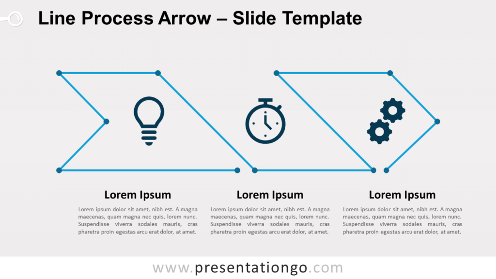Free Line Process Arrow for PowerPoint and Google Slides