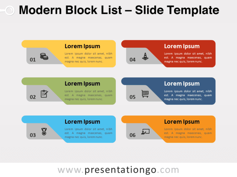 Lista de Bloques Modernos Gratis Para PowerPoint Y Google Slides