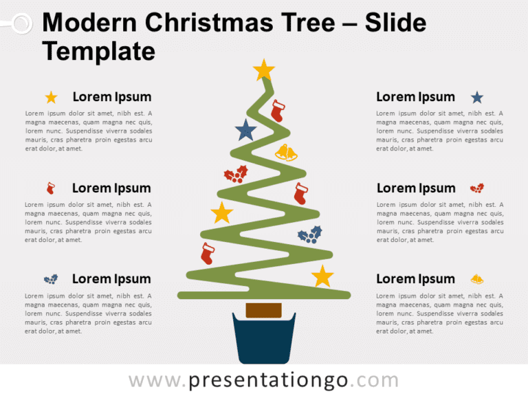 Free Modern Christmas Tree for PowerPoint