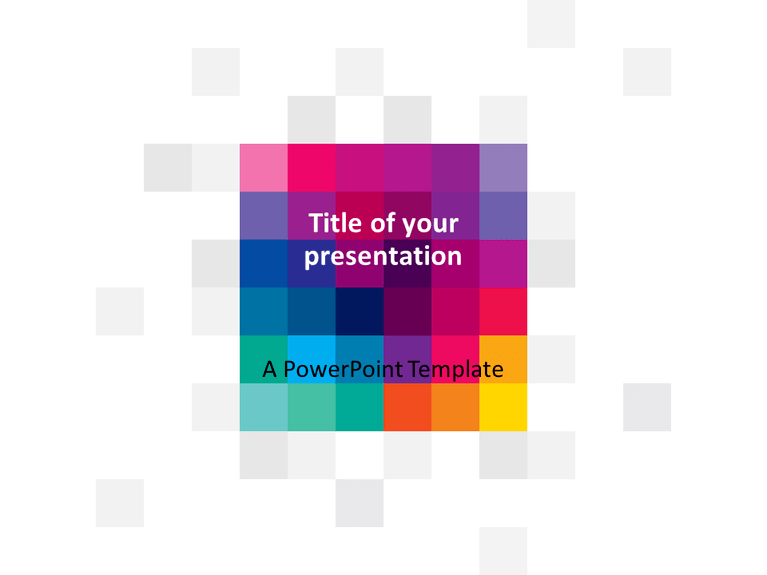 Free Modern Pixels PowerPoint Template