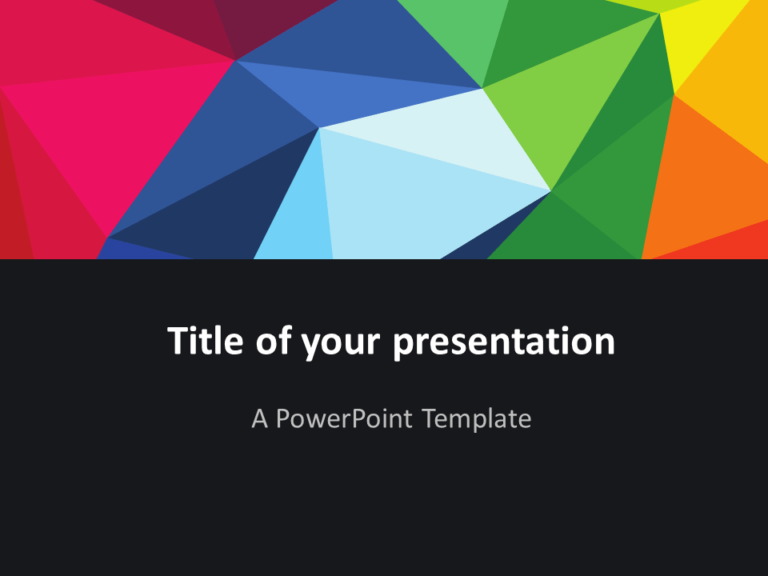 Free Modern Polygons PowerPoint Template