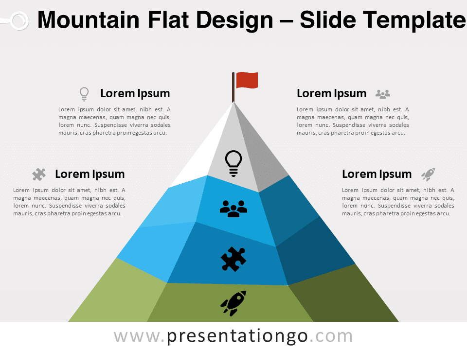 Free Mountain Flat Design for PowerPoint
