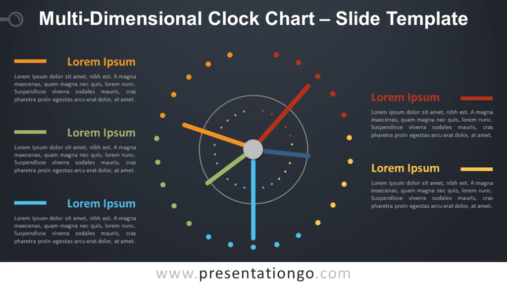 Free Multi-Dimensional Clock Chart Diagram for PowerPoint and Google Slides