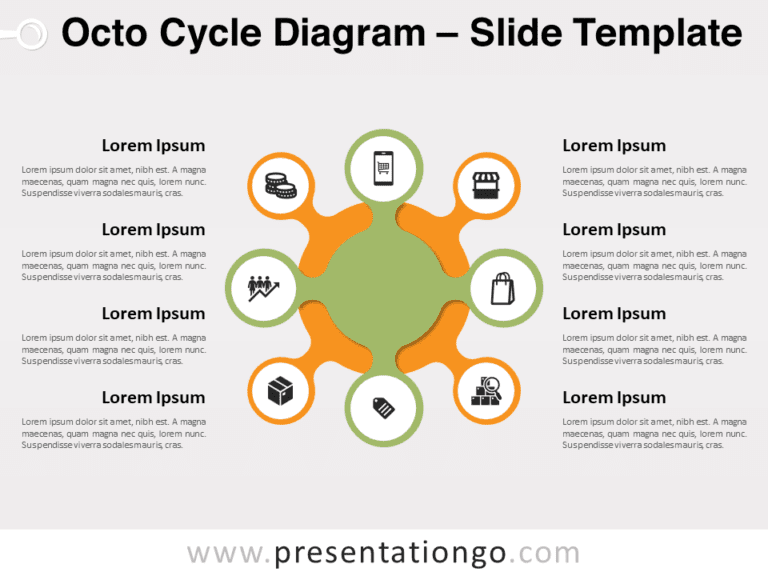 Free Octo Cycle Diagram for PowerPoint