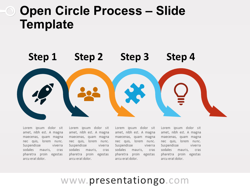 Free Open Circle Process for PowerPoint
