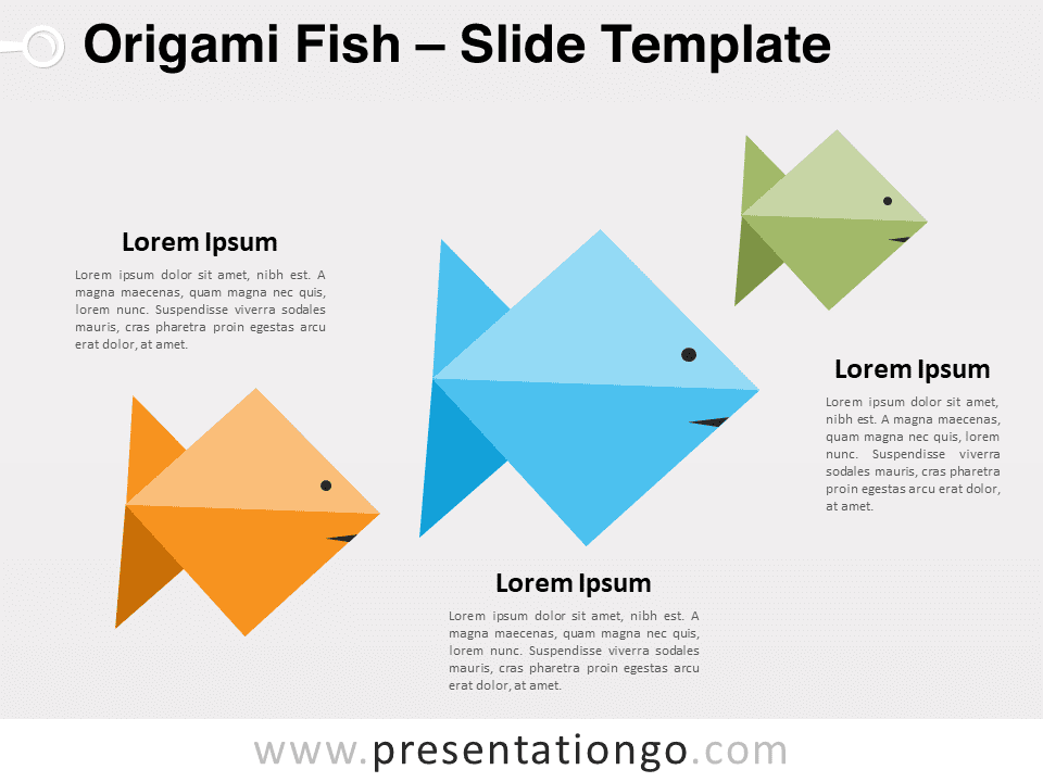 Free Origami Fish for PowerPoint