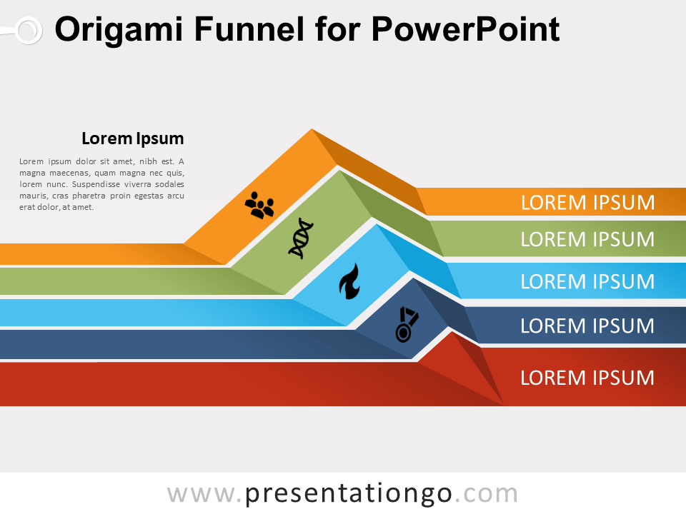 Free Origami Funnel for PowerPoint