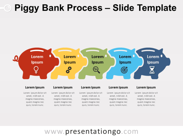 Free Piggy Bank Process for PowerPoint