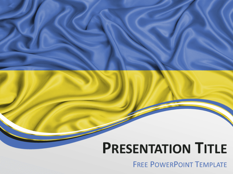Plantilla PowerPoint de Bandera de Ucrania Gratis