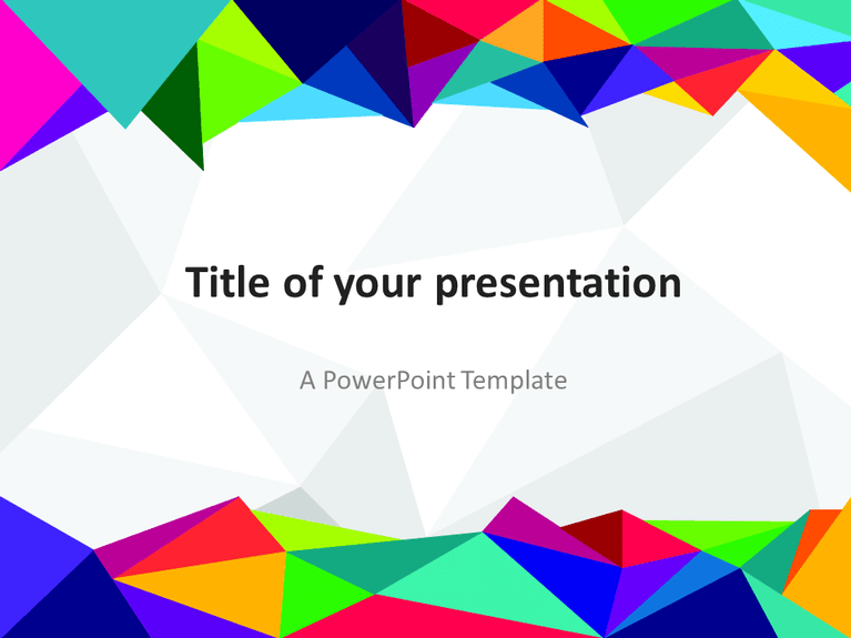 Free PowerPoint template with colors of the 80s