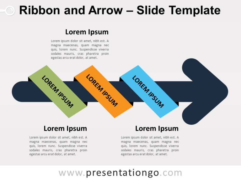 Free Ribbon Arrow for PowerPoint