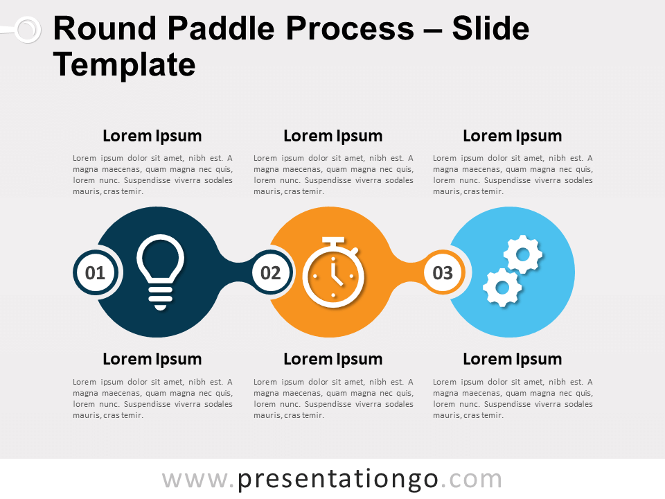 Free Round Paddle Process for PowerPoint