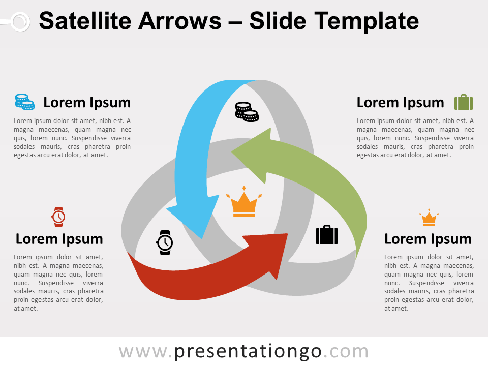 Free Satellite Arrows Slide Template