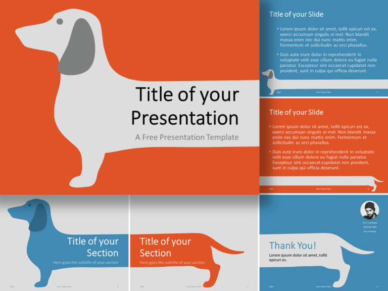 Free Sausage Dog Template for PowerPoint and Google Slides