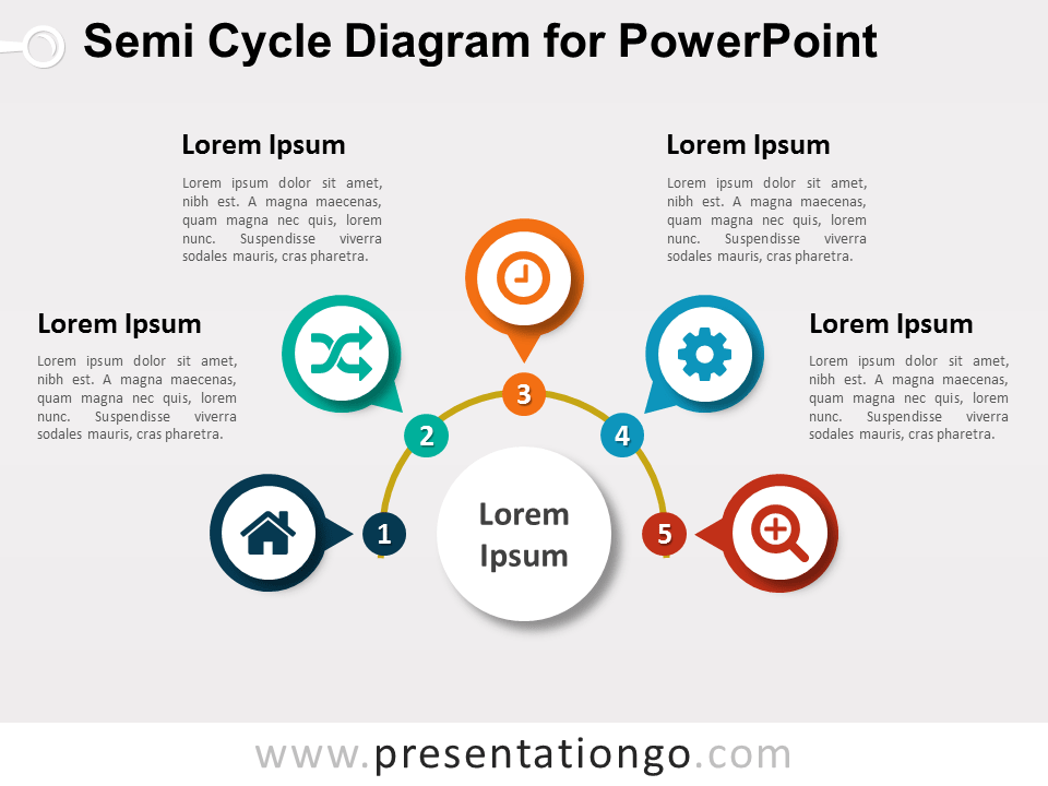 Semi-Cycle Diagram for PowerPoint