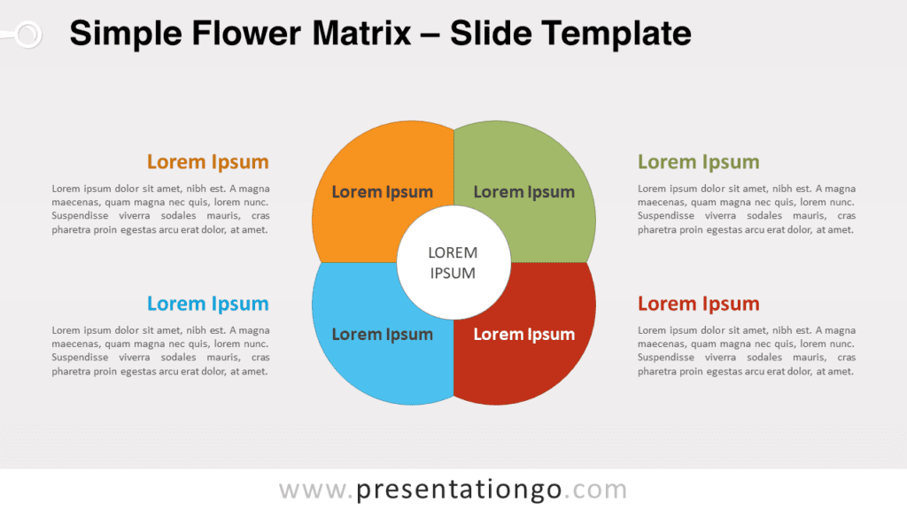 Free Simple Flower Matrix for PowerPoint and Google Slides