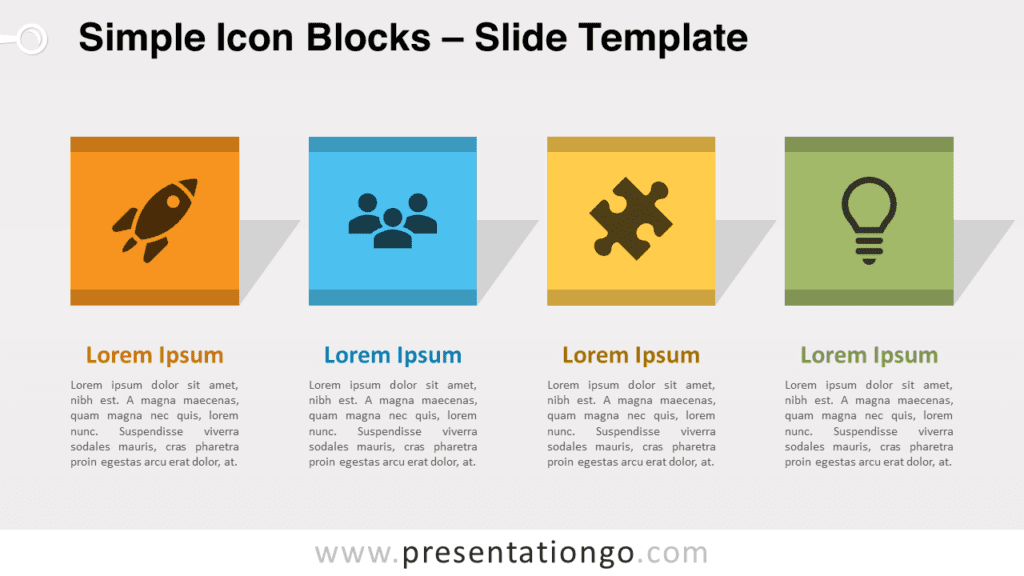Widescreen format of Step Down & Up Process slide for PowerPoint and Google Slides