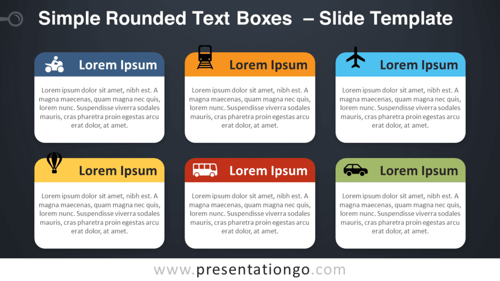 Free Simple Rounded Text Boxes Graphics for PowerPoint and Google Slides