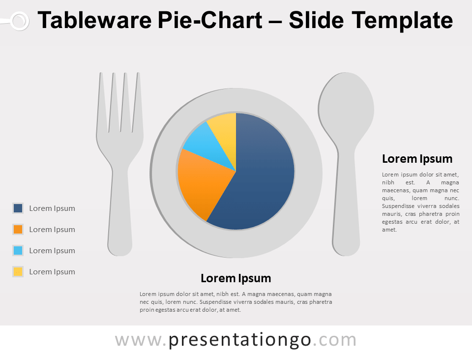 Free Tableware Pie-Chart for PowerPoint