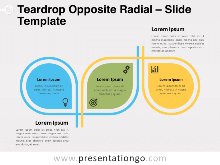 Free Teardrop Opposite Radial for PowerPoint