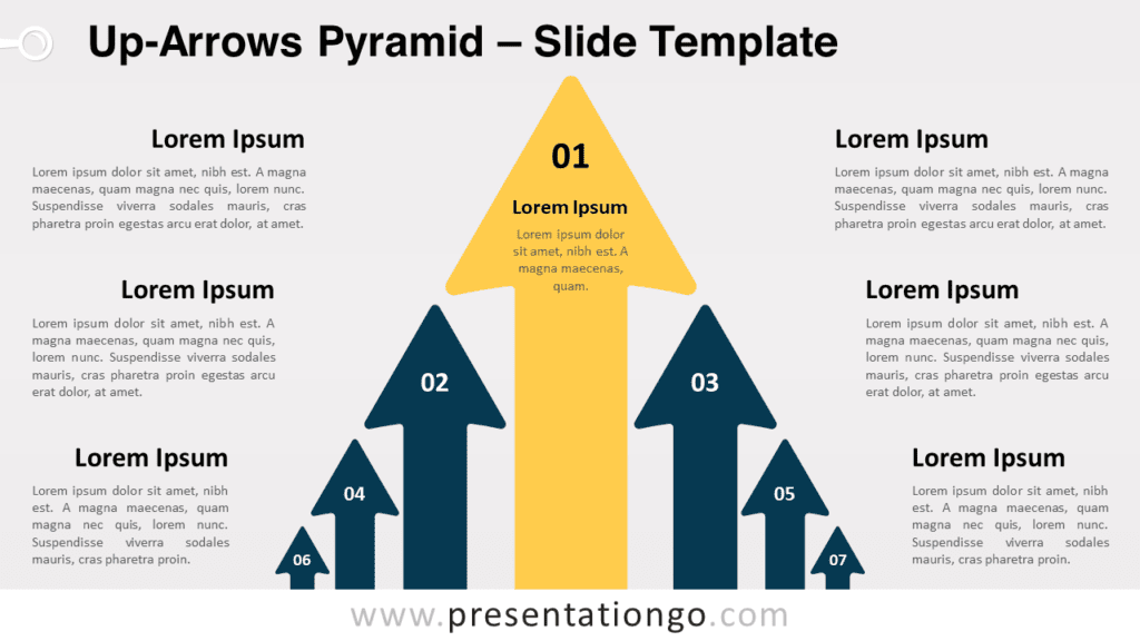 Free Up-Arrows Pyramid for PowerPoint and Google Slides