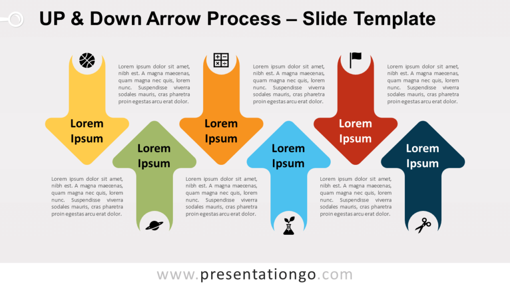 Free Up & Down Arrow Process for PowerPoint and Google Slides