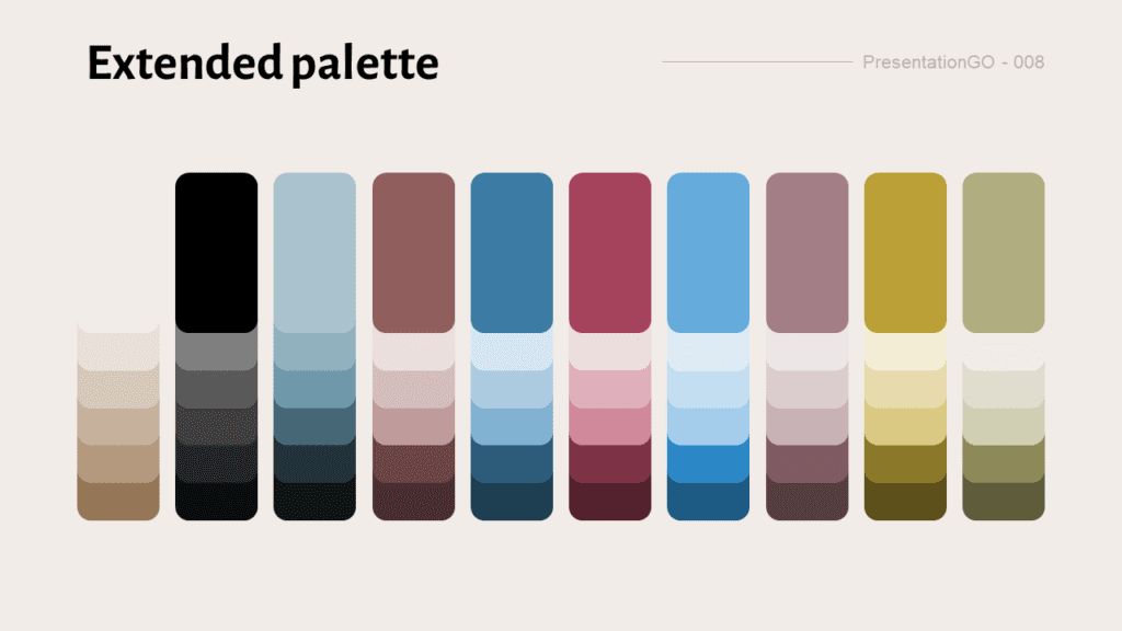 Free Vintage Elegance Extended Palette for PowerPoint